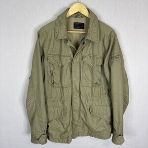 Abercrombie & Fitch Military Field Jacket Men’s M Olive Green 100% Cotton Y2K